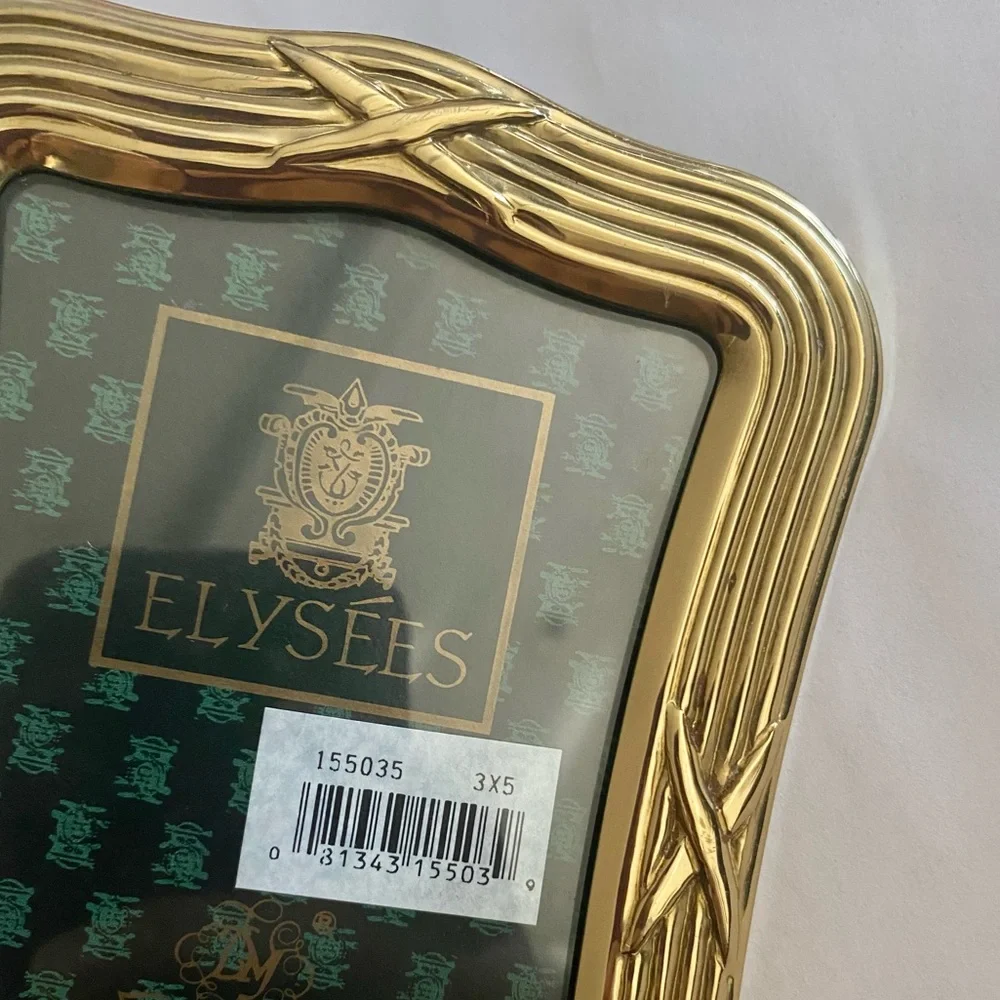 Elysees Loui Michel Cie Brass Picture Frame 3,5” x 5” Tarnish Resistant